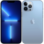 iPhone 13 Pro Max - 128go - Bleu ciel de face avant et arrière